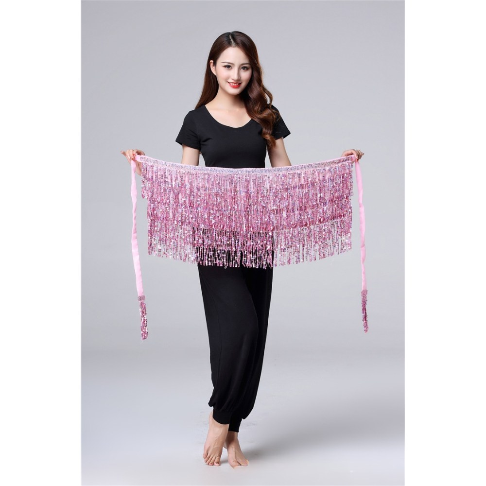 Zac's Alter Ego - 14 Inch Wrap Round Sequin Kurzer Rock - Rosa